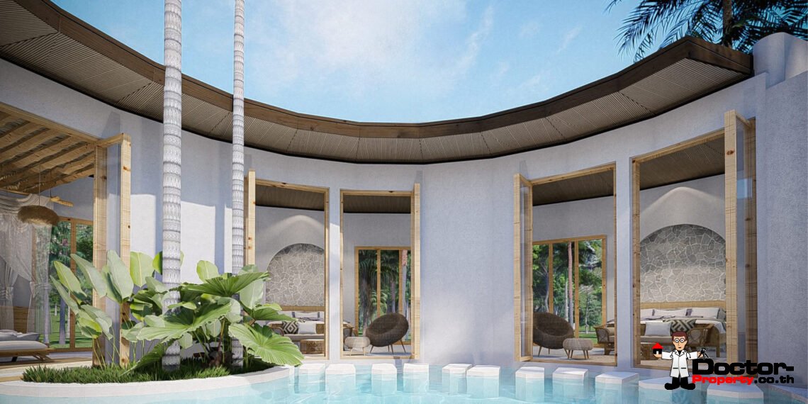 3 Bedroom Eco Pool Villa with Spacious area in Mae Nam, Koh Samui – For Sale