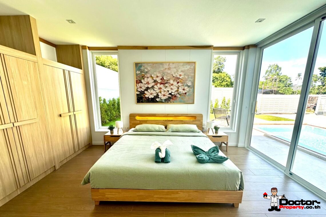 3 Bedroom Pool Villa Bali Style in Plai Laem, Koh Samui – For Sale