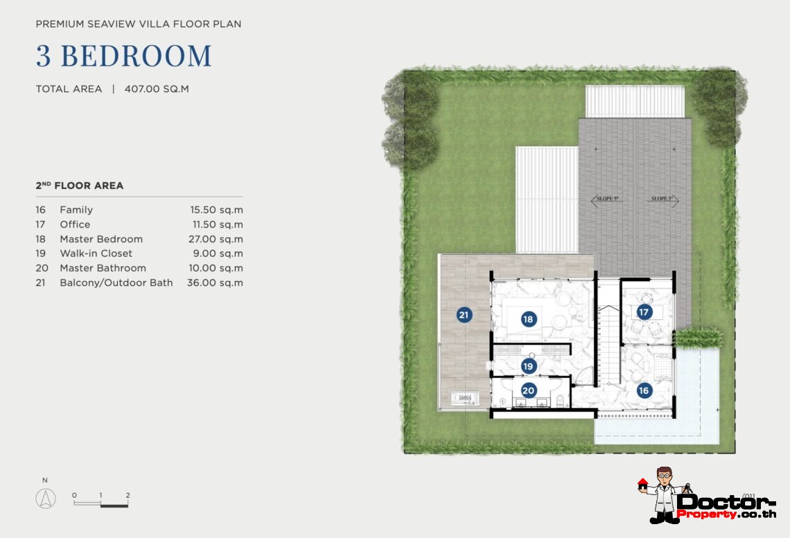 3 Bedroom Pool Villa with Sea View in Chaweng Noi, Koh Samui – For Sale