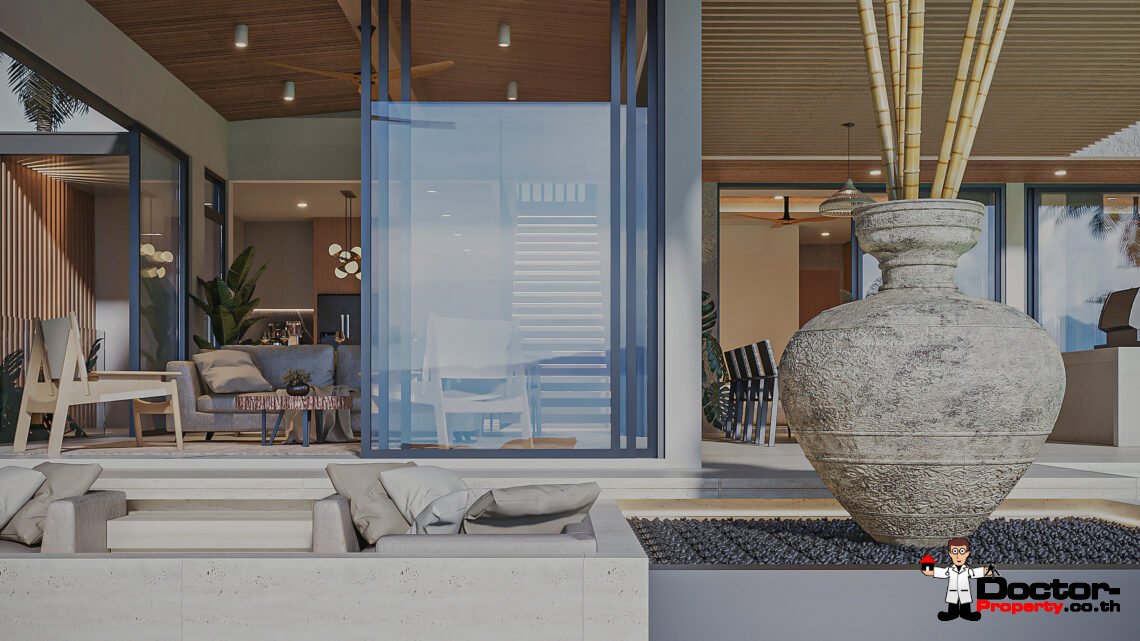 3 Bedroom Pool Villa with Sea View in Chaweng Noi, Koh Samui – For Sale