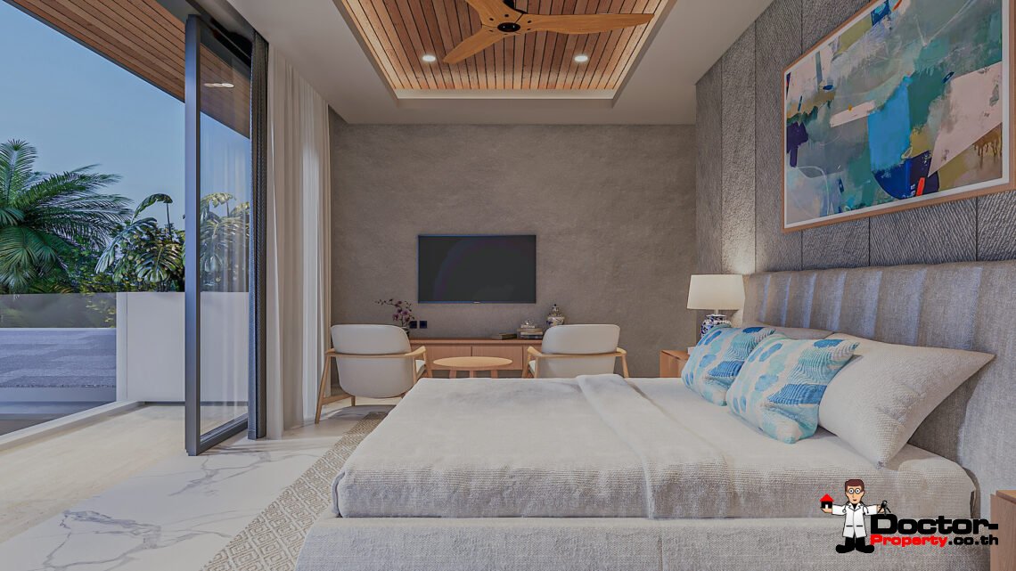 3 Bedroom Pool Villa with Sea View in Chaweng Noi, Koh Samui – For Sale