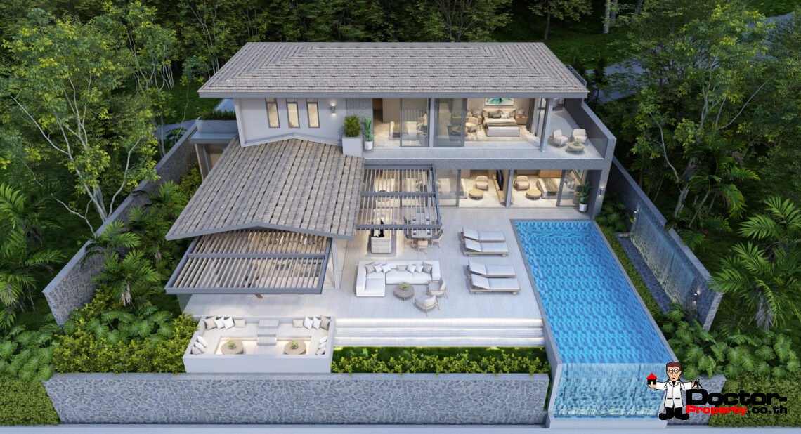 5 Bedroom Pool Villa with Sea View in Chaweng Noi, Koh Samui – For Sale