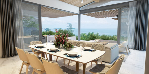 5 Bedroom Pool Villa with Sea View in Chaweng Noi, Koh Samui – For Sale