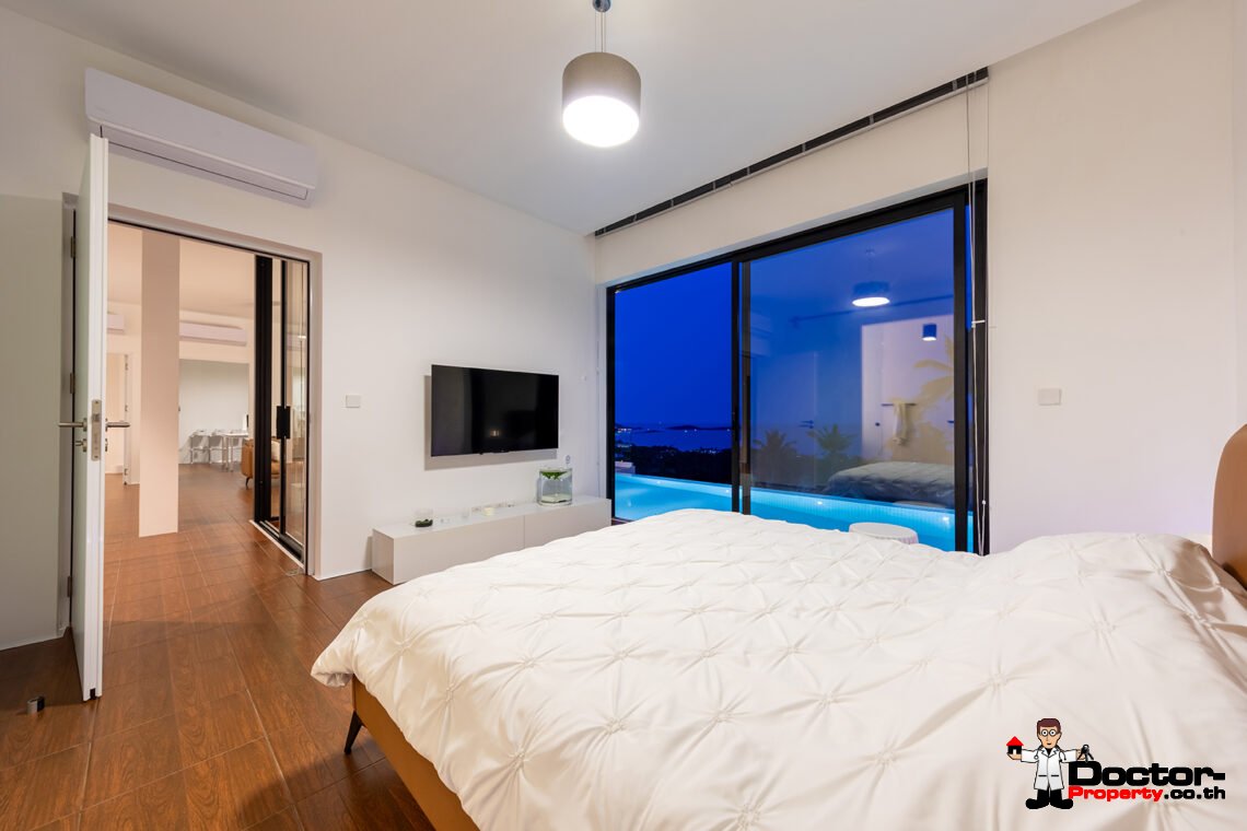 New 3 Bedroom Pool Villa with Sea View in Chaweng Noi, Koh Samui – For Sale