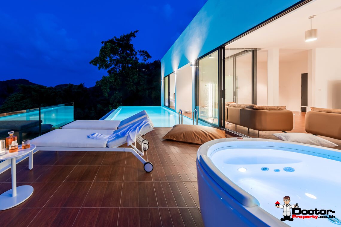 New 3 Bedroom Pool Villa with Sea View in Chaweng Noi, Koh Samui – For Sale