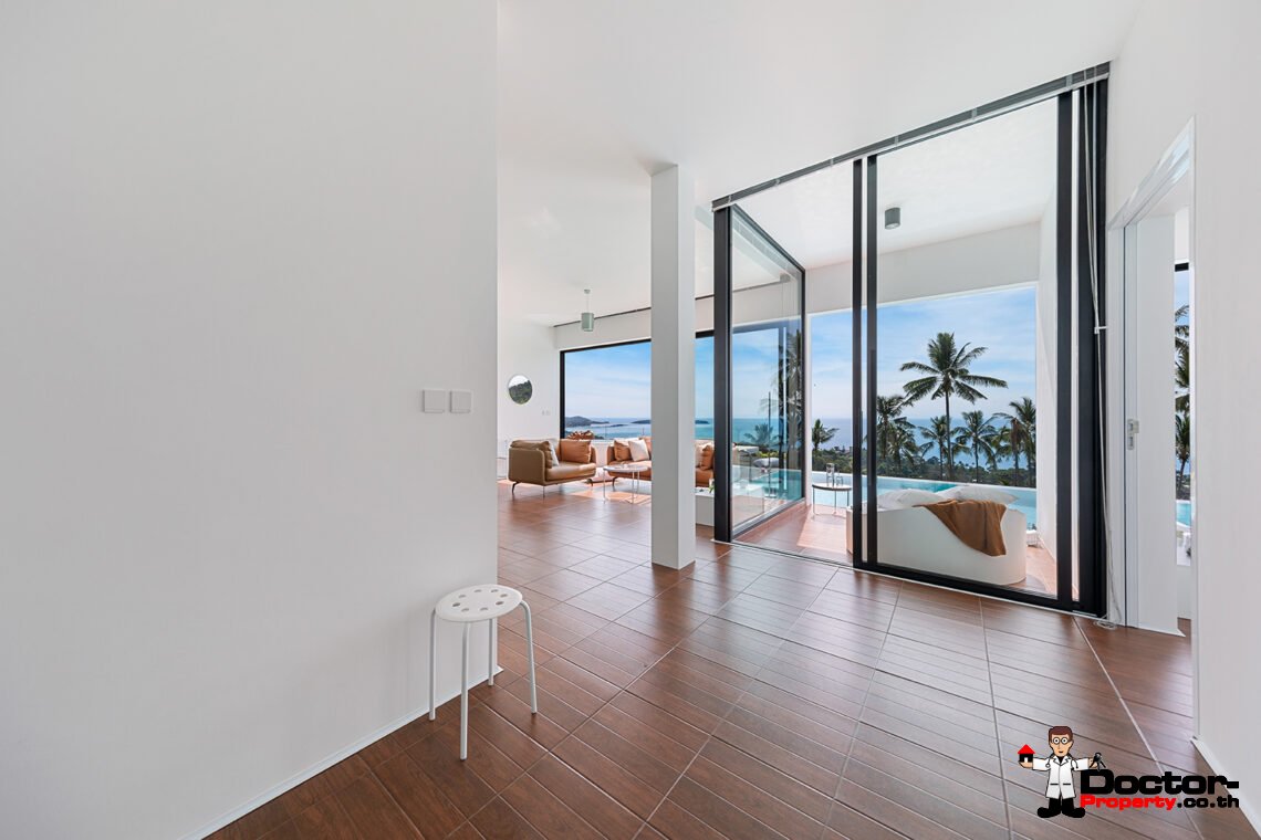 New 3 Bedroom Pool Villa with Sea View in Chaweng Noi, Koh Samui – For Sale