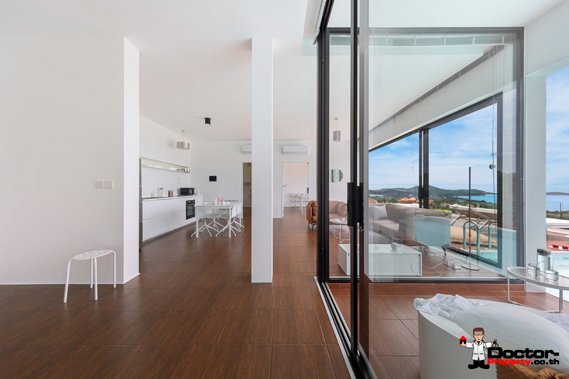 New 3 Bedroom Pool Villa with Sea View in Chaweng Noi, Koh Samui – For Sale