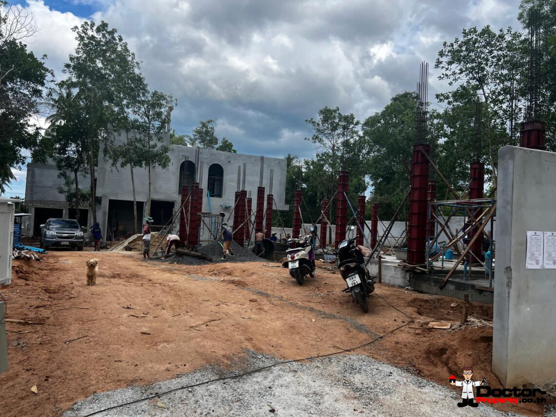 Balinese 3 Bedroom Pool Villa with Sea View in Bang Rak, Koh Samui – For Sale