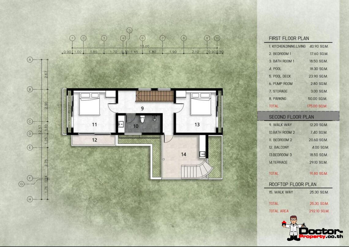 Balinese 3 Bedroom Pool Villa with Sea View in Bang Rak, Koh Samui – For Sale