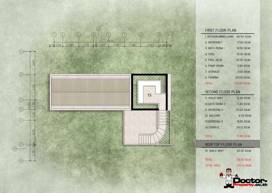 Balinese 3 Bedroom Pool Villa with Sea View in Bang Rak, Koh Samui – For Sale