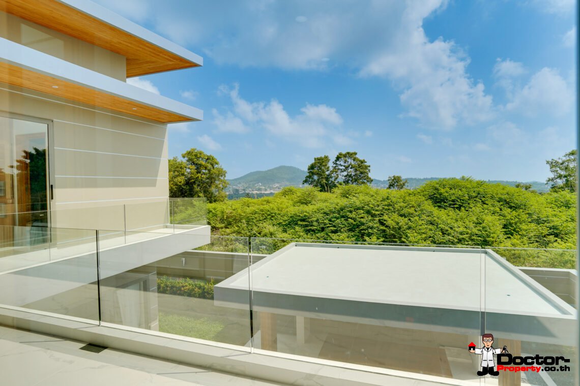 New 4 Bedroom House with Partial Sea View in Bang Rak, Koh Samui – For Sale