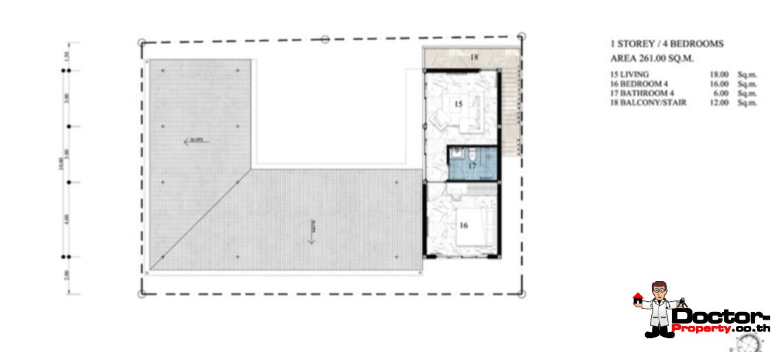 New 4 Bedroom Pool Villa with Partial Sea View in Bang Rak, Koh Samui – For Sale