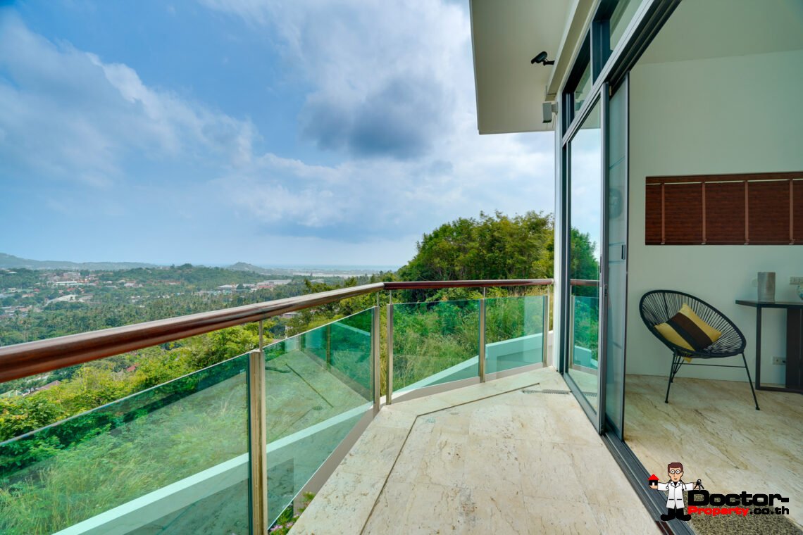 Magnificent 3 Bedroom Pool Villa with Stunning Sea View in Bo Phut, Koh Samui – For Sale