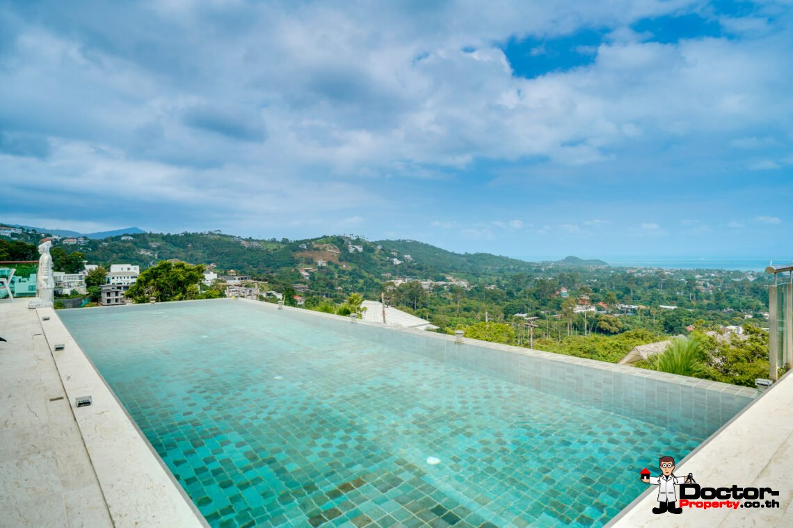 Magnificent 3 Bedroom Pool Villa with Stunning Sea View in Bo Phut, Koh Samui – For Sale