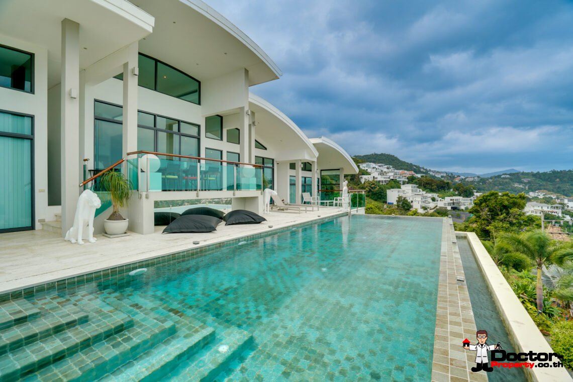 Magnificent 3 Bedroom Pool Villa with Stunning Sea View in Bo Phut, Koh Samui – For Sale