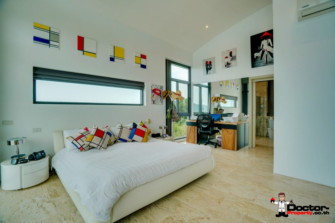 Magnificent 3 Bedroom Pool Villa with Stunning Sea View in Bo Phut, Koh Samui – For Sale