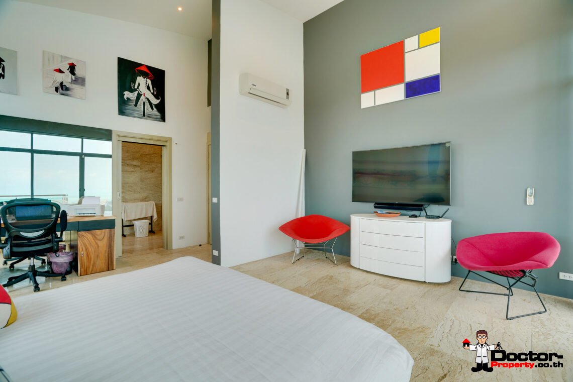 Magnificent 3 Bedroom Pool Villa with Stunning Sea View in Bo Phut, Koh Samui – For Sale