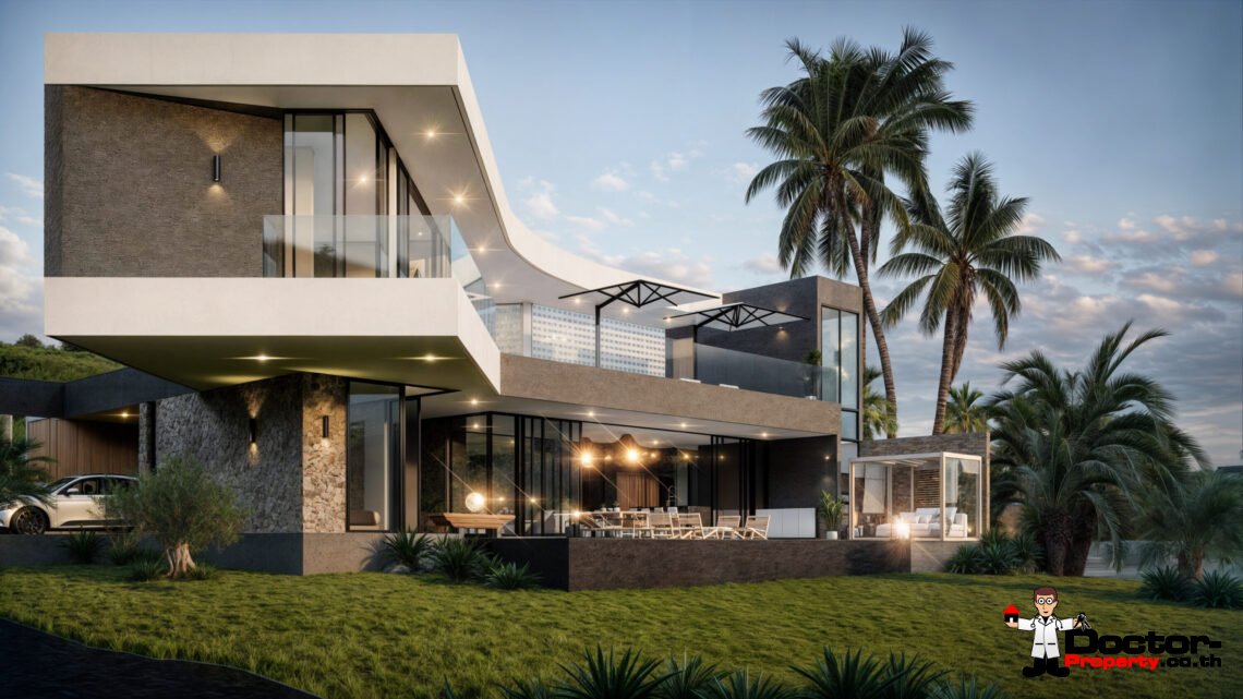 Luxury Modern 4 Bedroom Pool Villa in Plai Laem, Koh Samui – For Sale