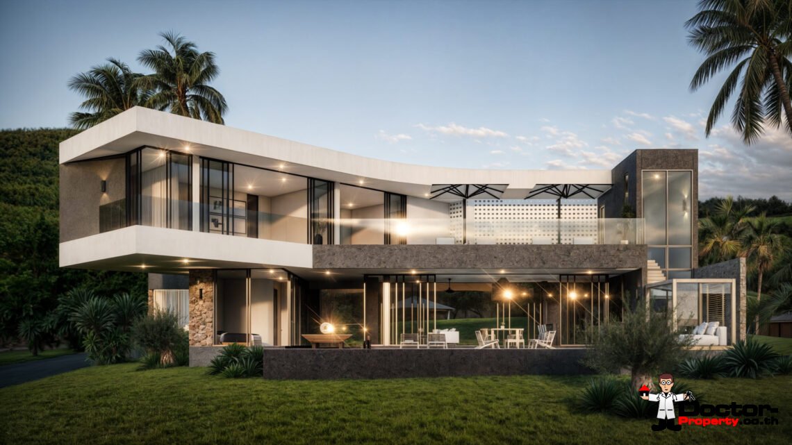 Luxury Modern 4 Bedroom Pool Villa in Plai Laem, Koh Samui – For Sale