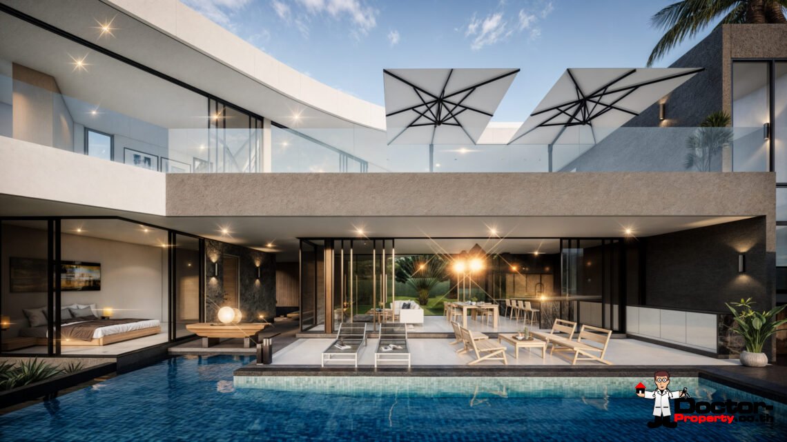 Luxury Modern 4 Bedroom Pool Villa in Plai Laem, Koh Samui – For Sale