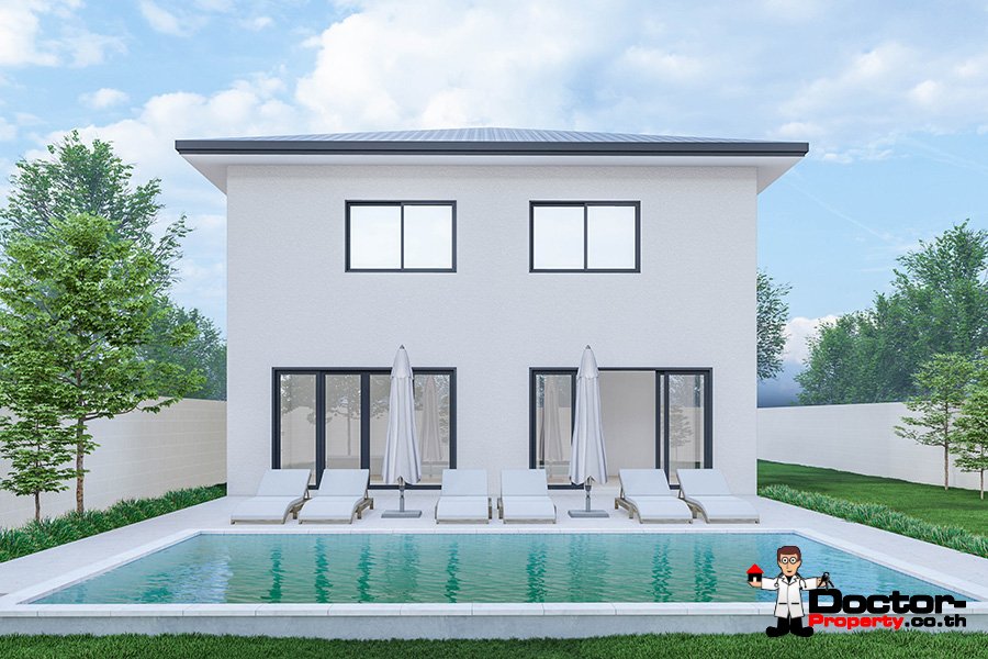 Modern 4 Bedroom Pool Villa in Bang Rak, Koh Samui – For Sale