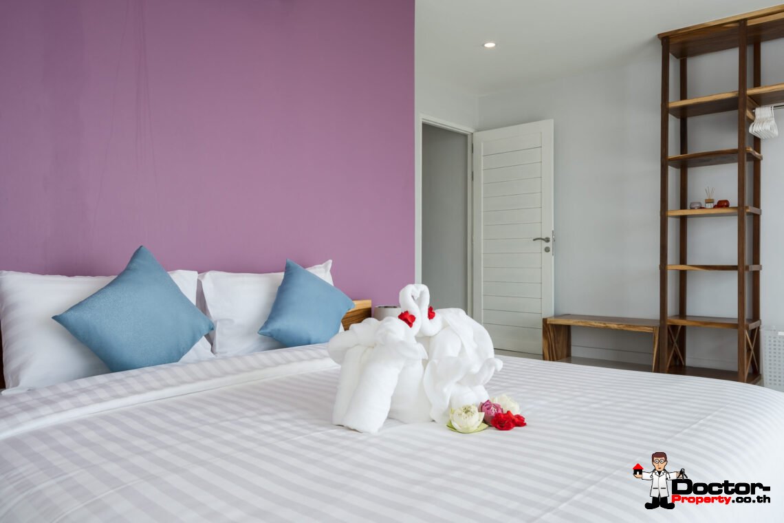 Modern 3 Bedroom Pool Villa with Sea View in Choeng Mon, Koh Samui – For Sale