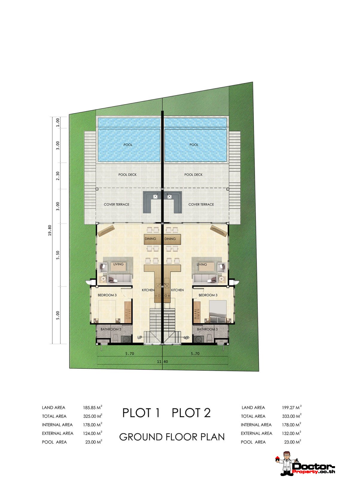 Modern 3 Bedroom Pool Villa with Sea View in Choeng Mon, Koh Samui – For Sale