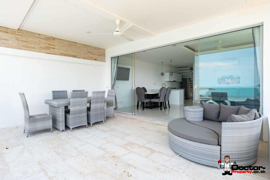 Modern 5 Bedroom Pool Villa with Sea View in Choeng Mon, Koh Samui – For Sale