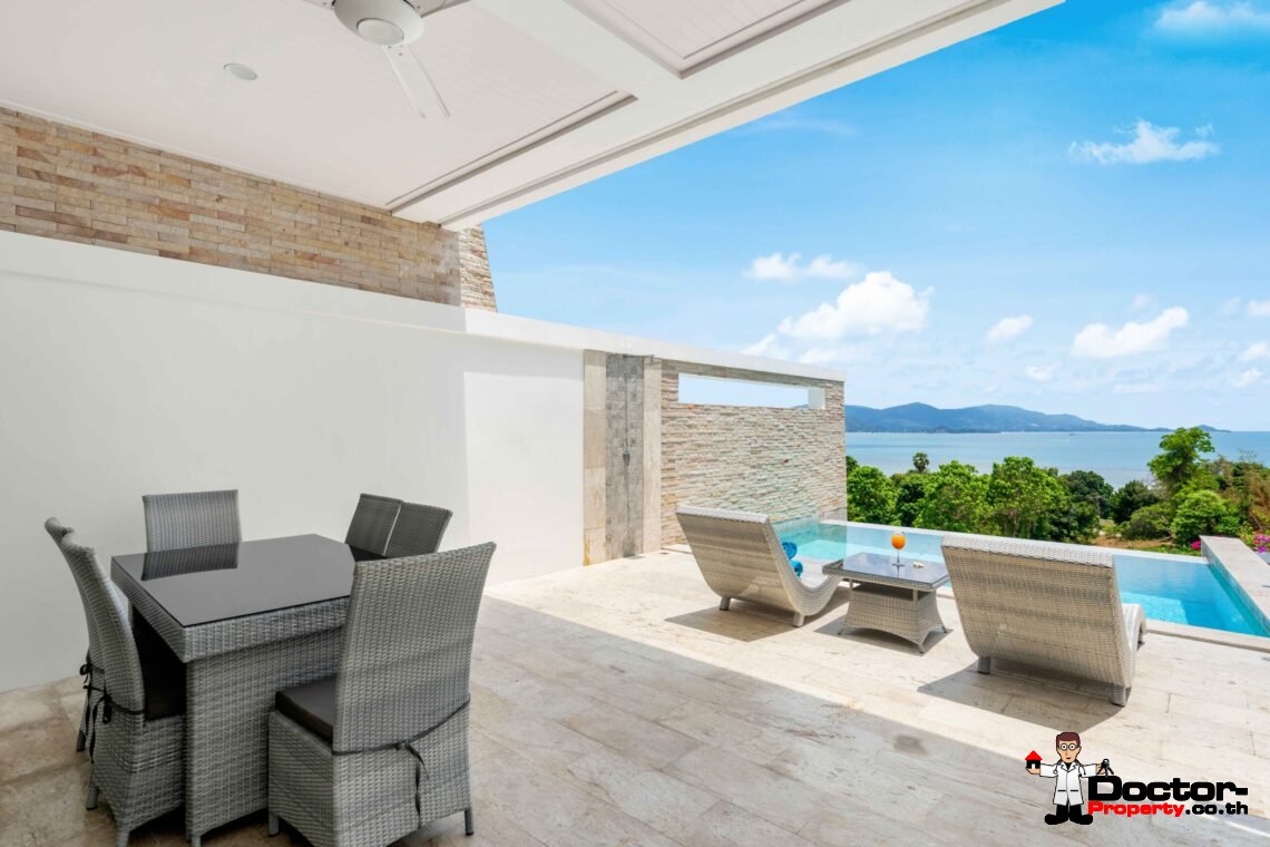 Modern 5 Bedroom Pool Villa with Sea View in Choeng Mon, Koh Samui – For Sale