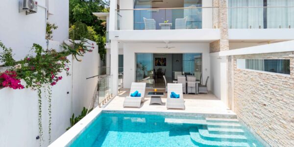 Modern 5 Bedroom Pool Villa with Sea View in Choeng Mon, Koh Samui – For Sale