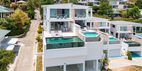 Modern 6 Bedroom Pool Villa with Sea View in Choeng Mon, Koh Samui – For Sale