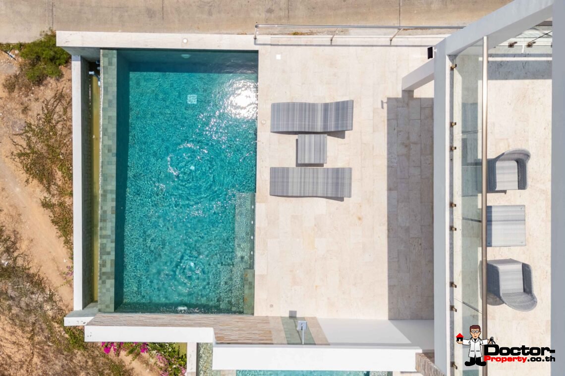 Modern 6 Bedroom Pool Villa with Sea View in Choeng Mon, Koh Samui – For Sale