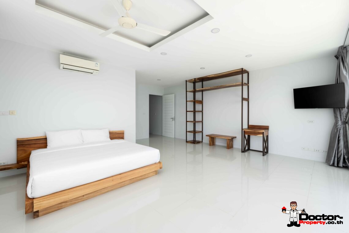 Modern 6 Bedroom Pool Villa with Sea View in Choeng Mon, Koh Samui – For Sale