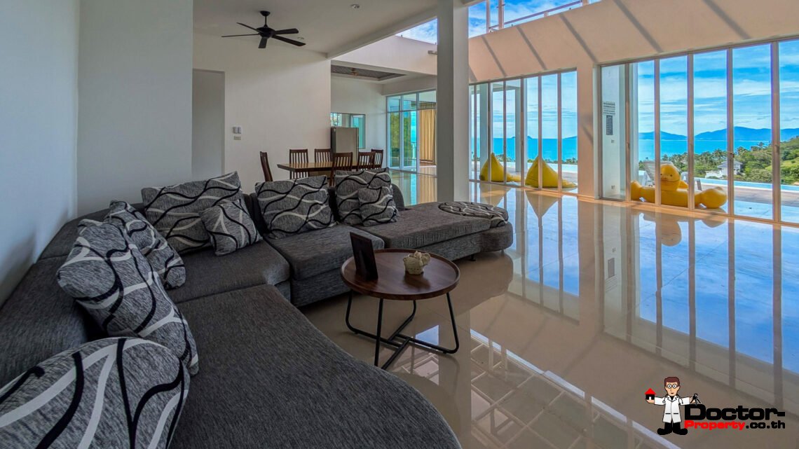 5 Bedroom Sea View Villa with Spacious area in Bang Por, Koh Samui – For Sale