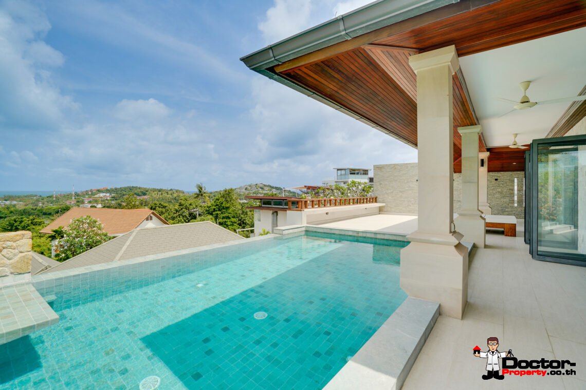 4 Bedroom Pool Villa with Sea View in Plai Laem, Koh Samui – For Sale