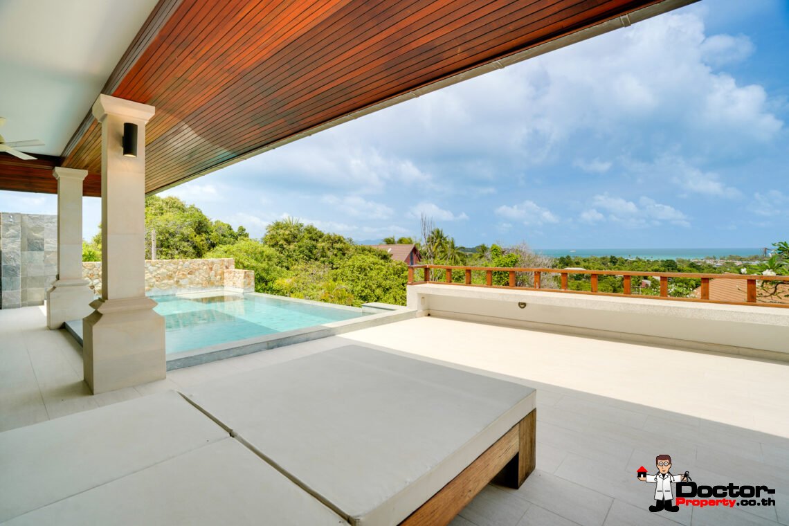 4 Bedroom Pool Villa with Sea View in Plai Laem, Koh Samui – For Sale