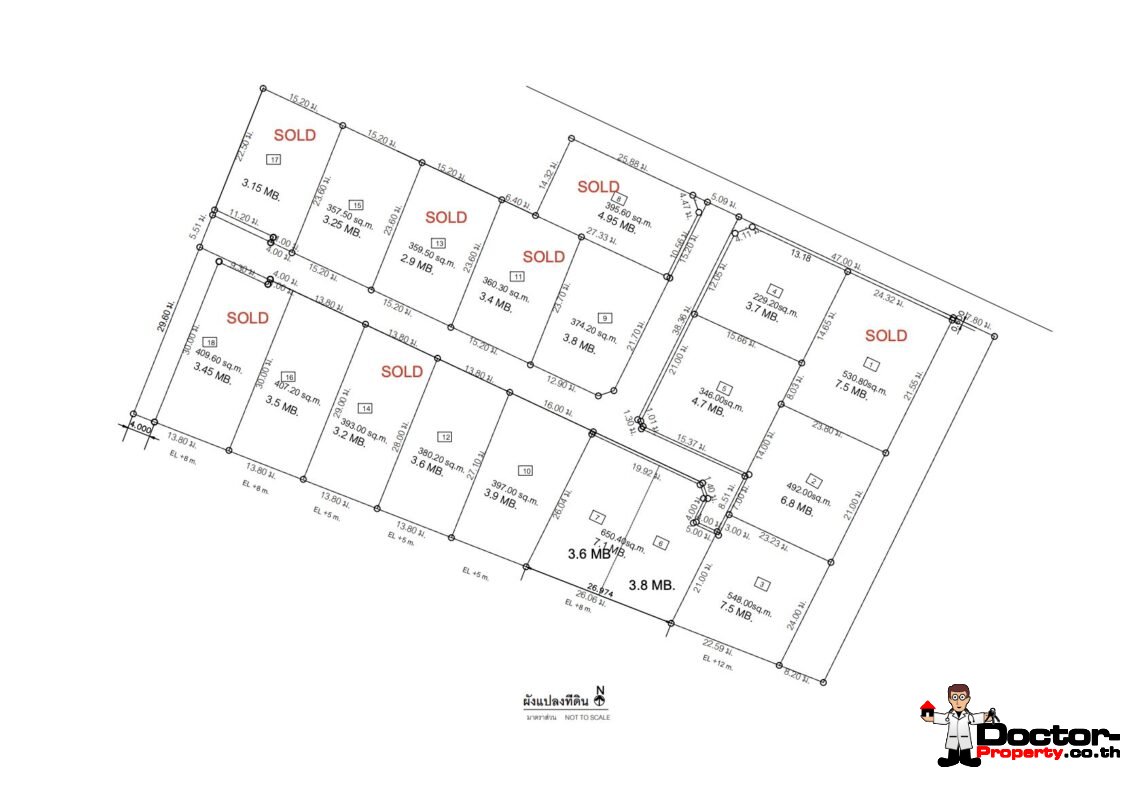 Flat Land 300-400 SQM in Plai Laem, Koh Samui – For Sale
