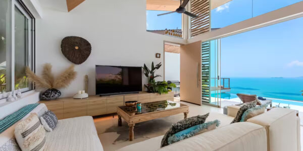 Luxury Tropical 4 Bedroom Pool Villa with Stunning Sea View in Bang Por, Koh Samui – For Sale