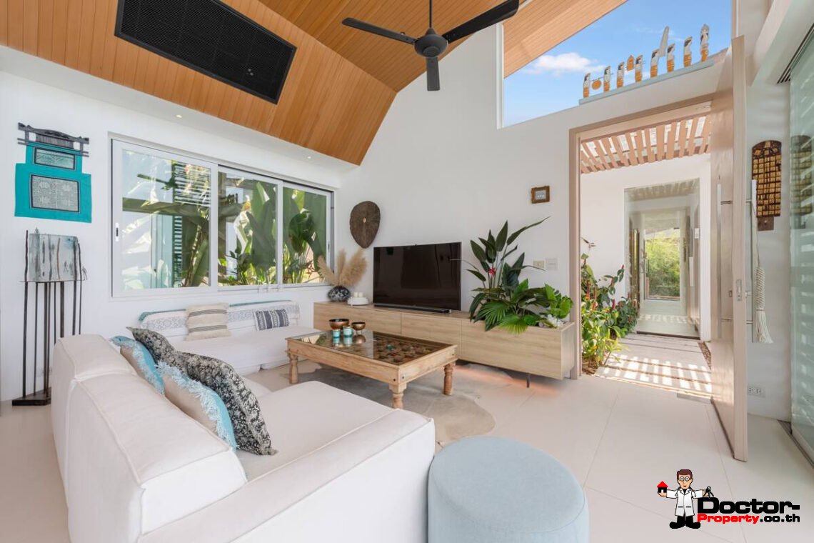 Luxury Tropical 4 Bedroom Pool Villa with Stunning Sea View in Bang Por, Koh Samui – For Sale