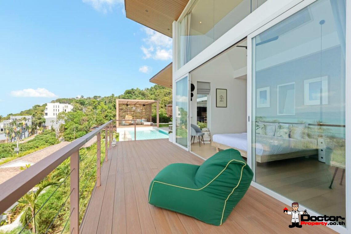 Luxury Tropical 4 Bedroom Pool Villa with Stunning Sea View in Bang Por, Koh Samui – For Sale