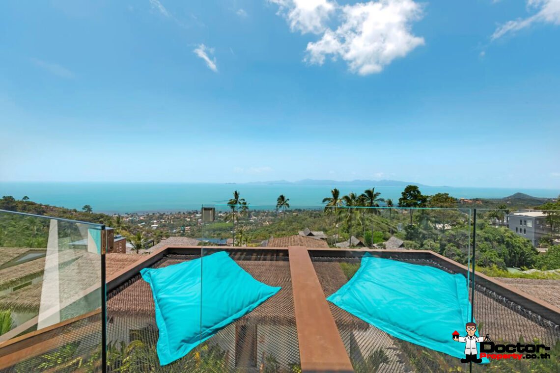 Luxury Tropical 4 Bedroom Pool Villa with Stunning Sea View in Bang Por, Koh Samui – For Sale