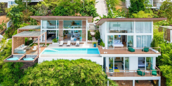 Luxury Tropical 4 Bedroom Pool Villa with Stunning Sea View in Bang Por, Koh Samui – For Sale