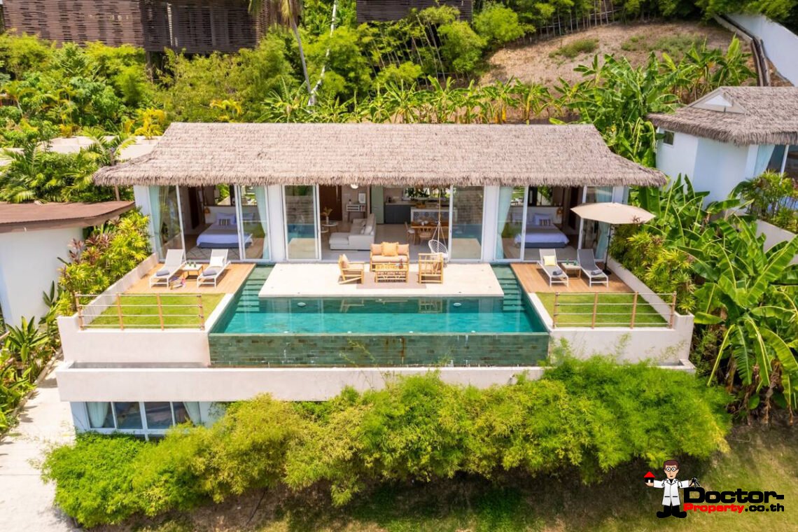 3 Bedroom Pool Villa with Sea View in Bang Por, Koh Samui – For Sale