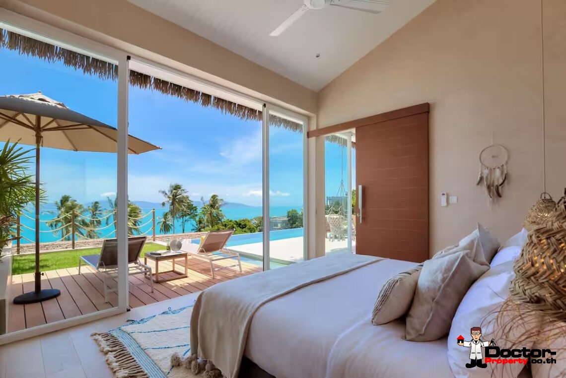 3 Bedroom Pool Villa with Sea View in Bang Por, Koh Samui – For Sale