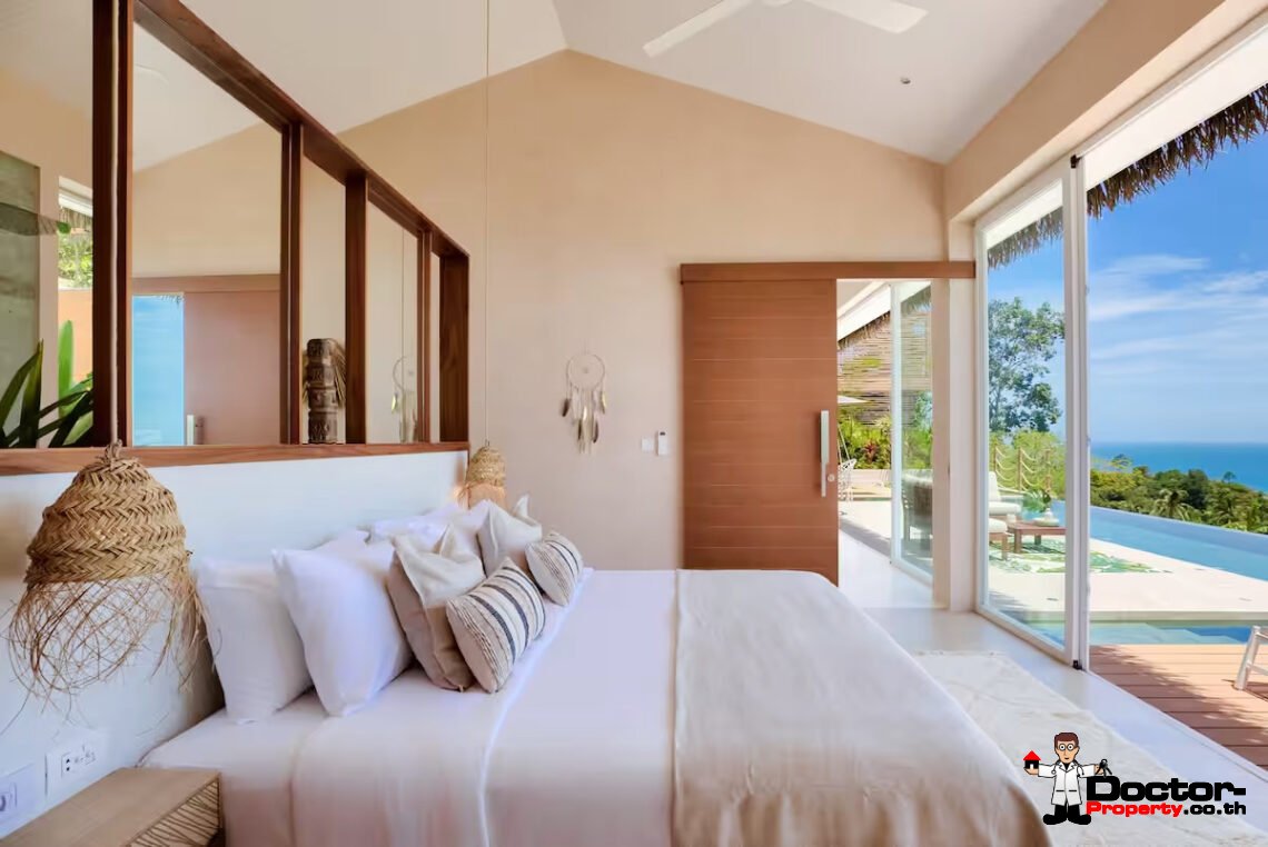 3 Bedroom Pool Villa with Sea View in Bang Por, Koh Samui – For Sale
