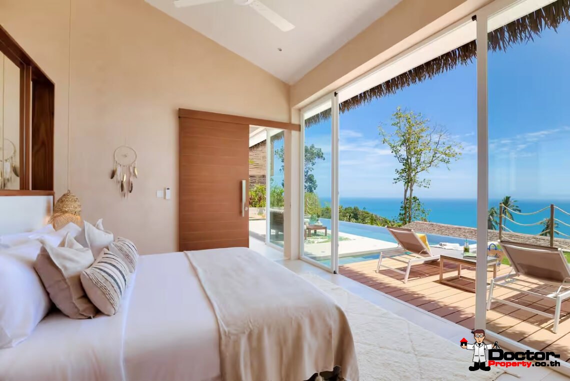 3 Bedroom Pool Villa with Sea View in Bang Por, Koh Samui – For Sale