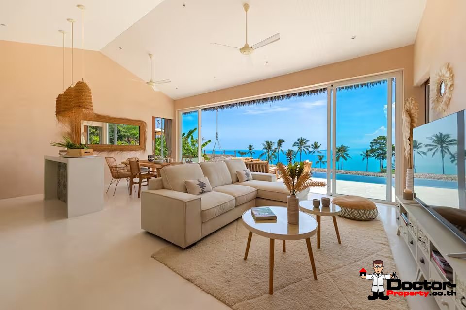 3 Bedroom Pool Villa with Sea View in Bang Por, Koh Samui – For Sale