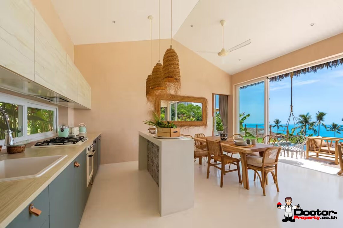 3 Bedroom Pool Villa with Sea View in Bang Por, Koh Samui – For Sale