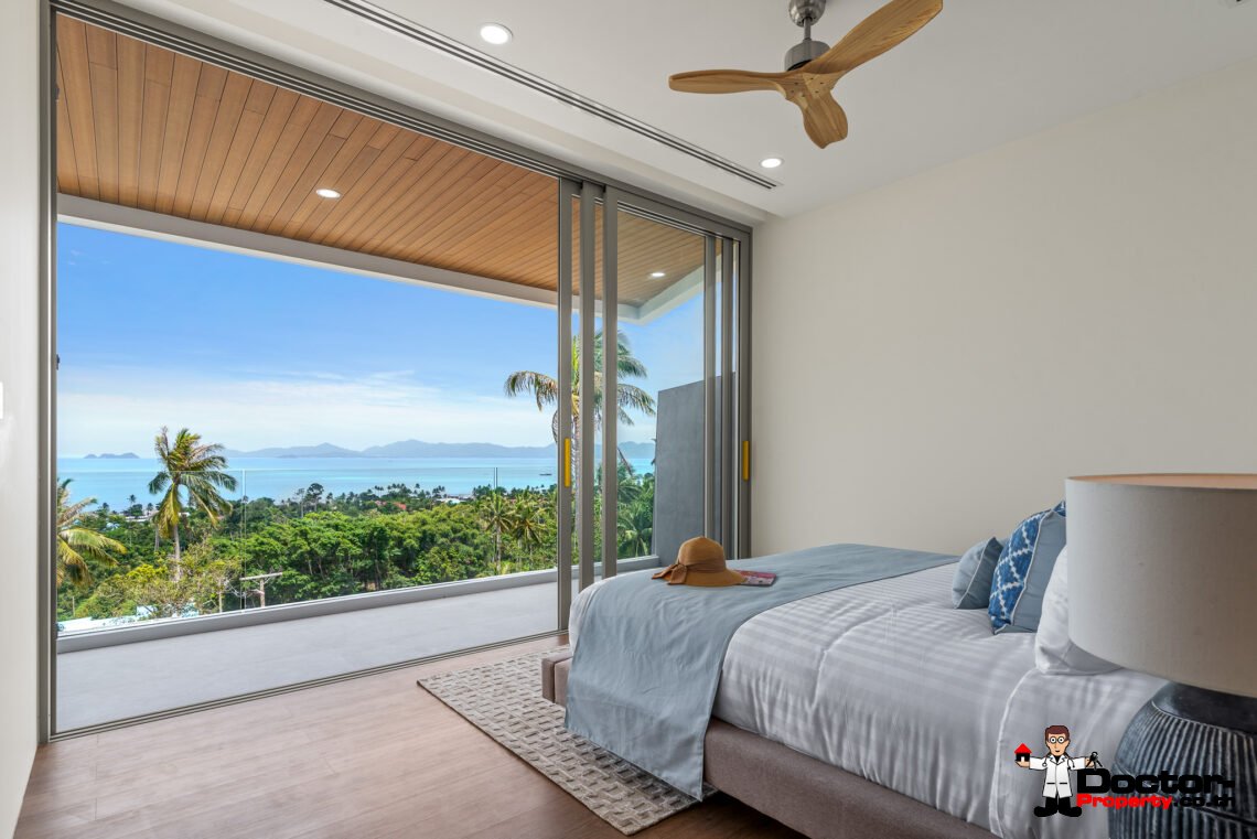 Luxury 4 Bedroom Pool Villa with Sea View in Bang Por, Koh Samui – For Sale