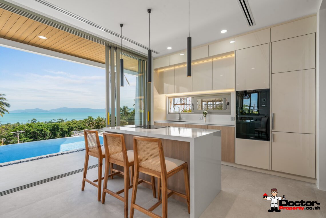 Luxury 4 Bedroom Pool Villa with Sea View in Bang Por, Koh Samui – For Sale